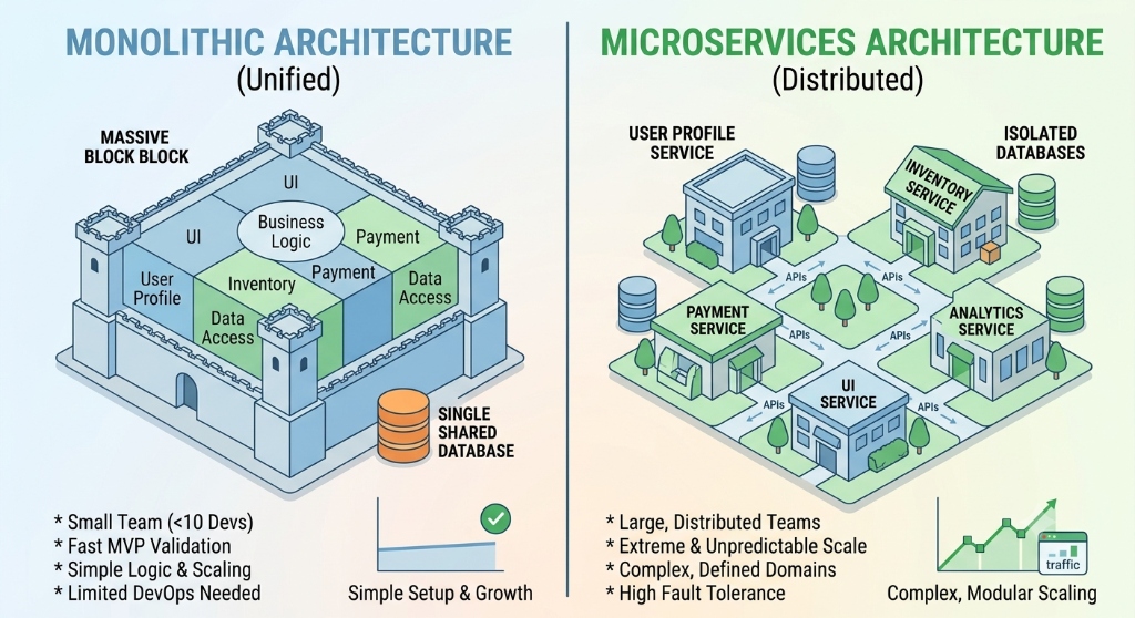 A Practical Guide to Choosing Between Monolith and Microservices
